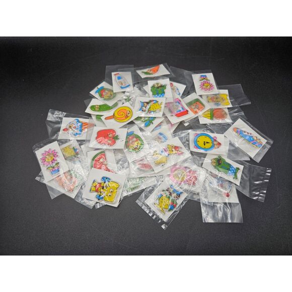 Vintage Puffy Googly Eye Sticker Lot Animals Food 41 pieces - Picture 1 of 3